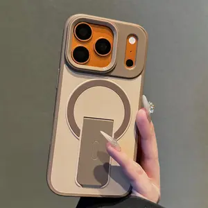 Magnetic Phone Case with Stand Compatible with MagSafe, Hidden Kickstand, Heavy Duty Shockproof Protective Cover with Camera Protection, Slim Fit for iPhone 17/16/15/14/13/12/11 Pro Max Plus Air 16E 17E