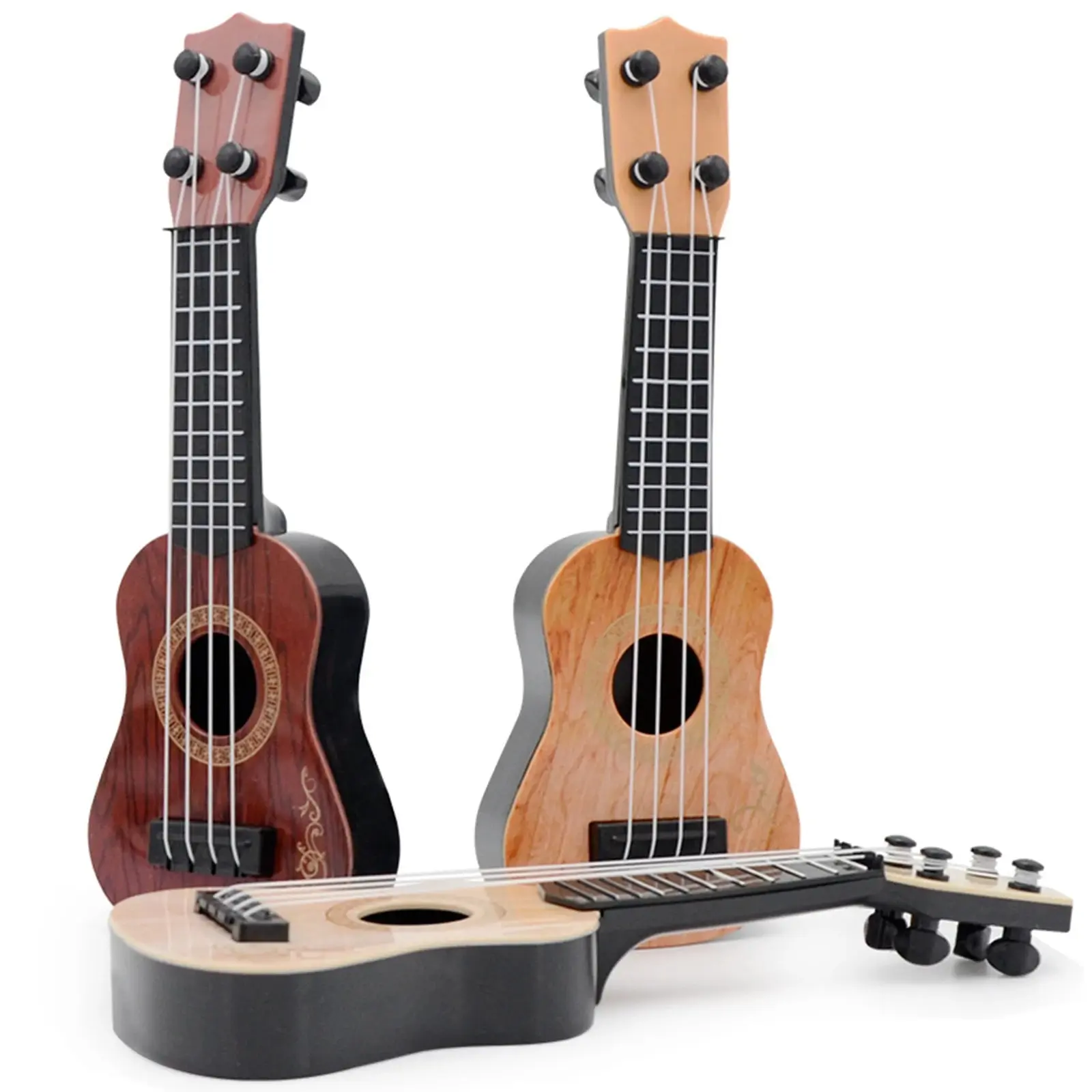 JOCESTYLE Kids Toy Ukulele – 4-String Plastic Mini Guitar, 3 Colors, Ages 18 Months+