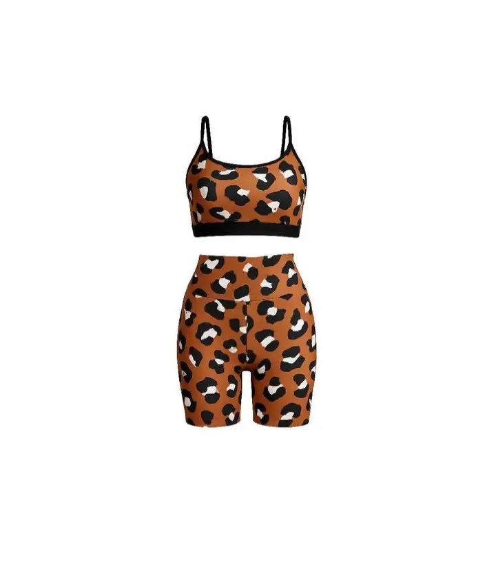 Handmade Giraffe Crisscross One-Piece Shorts Set