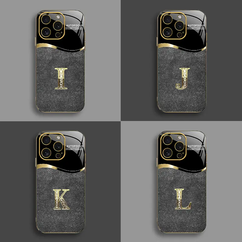 Suitable for [iPhone 16 Pro Max] New high-end flash letter environmentally friendly silicone mobile phone case New business simple electroplating silicone mobile phone case Affordable anti-fall and anti-fingerprint-888