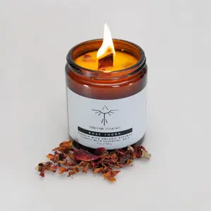 "Rose Thorn" Organic Beeswax Candle