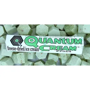 O.M.Geeks Ltd QUANTUM CREAM Freeze-Dried Ice Cream CryoMint Chip [Mint Chocolate Chip] SINGLE Candy, Dairy-Free, Nut-Free, Gluten-Free, Coconut, Sweet, Snack Food