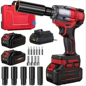 450N.m/332Ft-lbs Brushless Impact Wrench,1/2" Cordless Impact with 4.0Ah Battery & 6 Sockets, Electric Impact Driver for Car/DIY Furniture/Lawn Mower/blue (450N)