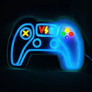 Glowing Gaming Vibe: LED Neon Silicone Game Controller Light - Adjustable Brightness, USB-Powered, Wall-Mountable Decor for Your Ultimate Gaming Den pretty neon lc neon