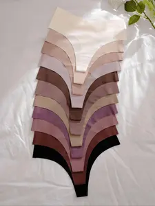 Women's 11pcs Solid Color Basic Minimalist Thong, Soft Comfy Breathable Knickers for Daily Wear, Multipack Women's Underwear for All Seasons, Panties