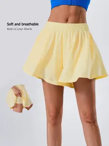 Women's Sporty Tennis Skirt, High Elasticity Quick-Dry Breathable Fabric, Loose Fit A-Line Shape, Hidden Pockets, Lightweight and Durable, Comfy Breathable Skort