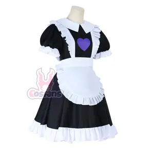 Anime Jax in Maid Dress Cosplay Costumes Jax Maid Uniform The Amazing Digital Circus Role Play Halloween Party Outfit for Girls