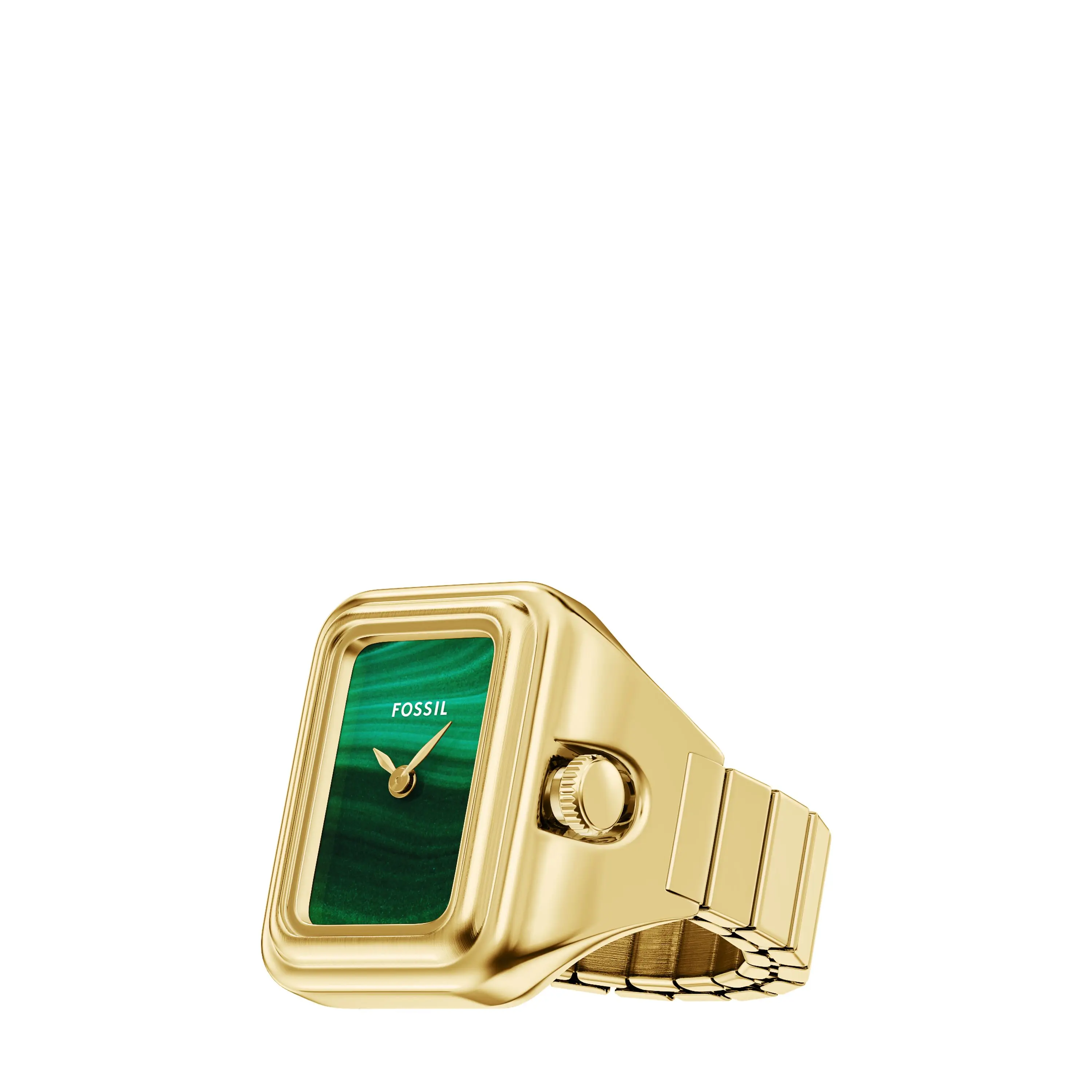 Fossil Women's Raquel Watch Ring Two-Hand Gold-Tone Stainless Steel