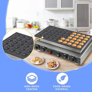 GARVEE Commercial Mini Pancakes Maker Machine 50 Pcs,Stainless Steel Electric Nonstick Pancake Maker Machine for Home and Restaurants,1800 W