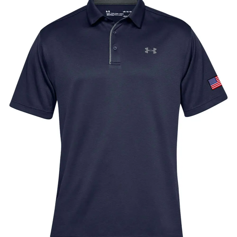 Men's Under Armour American Flag Tech Polo Shirts Sleeve