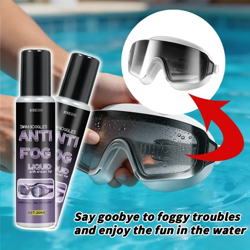 Long Lasting Anti-Fog Spray for Sport Swim Goggles & Diving Mask, Quick Dry Defogger for Eyeglasses, Safe & Reusable Anti-Fog Agent for All Lenses