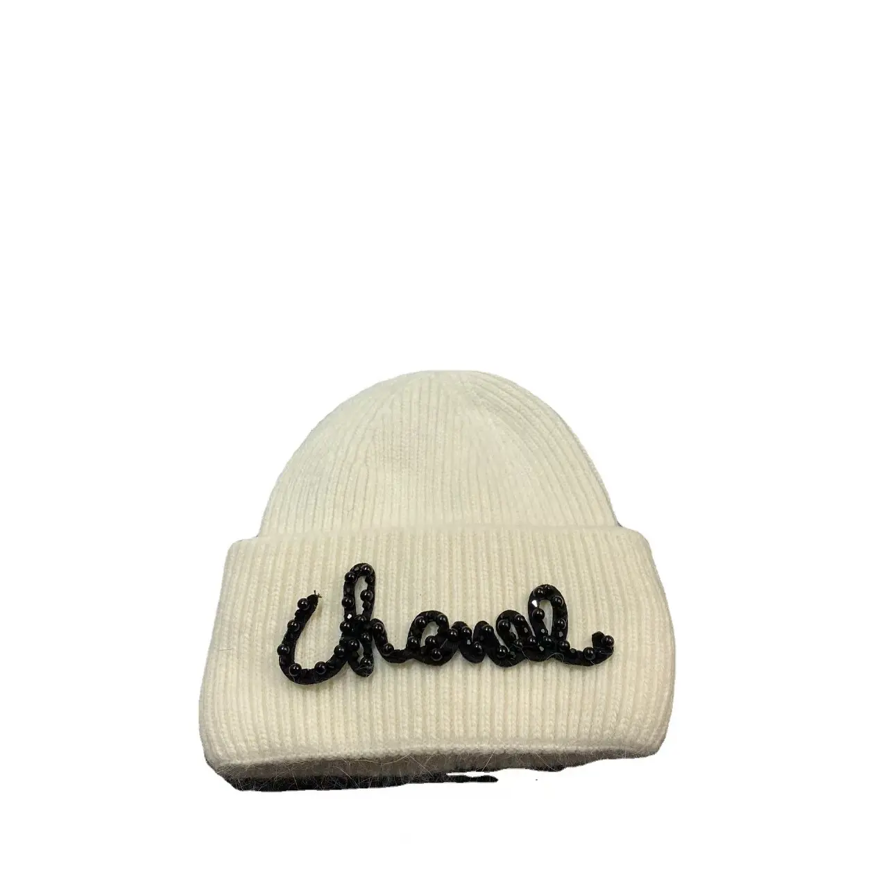 Thick and warm women's winter knitted hat, a warm and stylish knitted hat with a touch of Scandinavian flair.