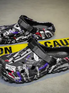 Men's Clogs Fashion Street Art New Summer Outdoor Trendy Cool Outdoor Sandals Sports Slipper