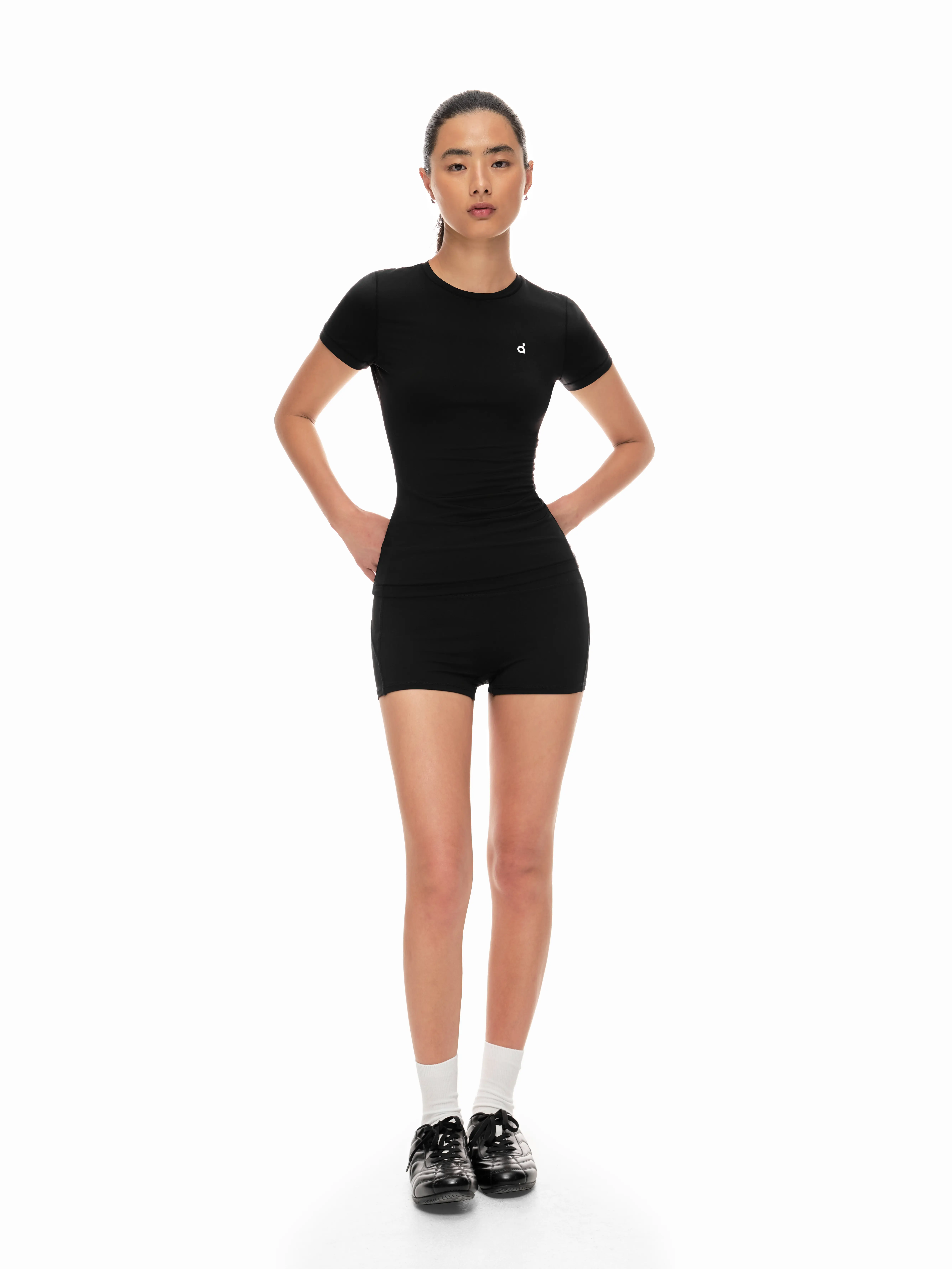 FDR Women's Workout T-Shirt and Shorts Set Quick Dry Activewear Two Piece Sun Protection Running Outfit Summer