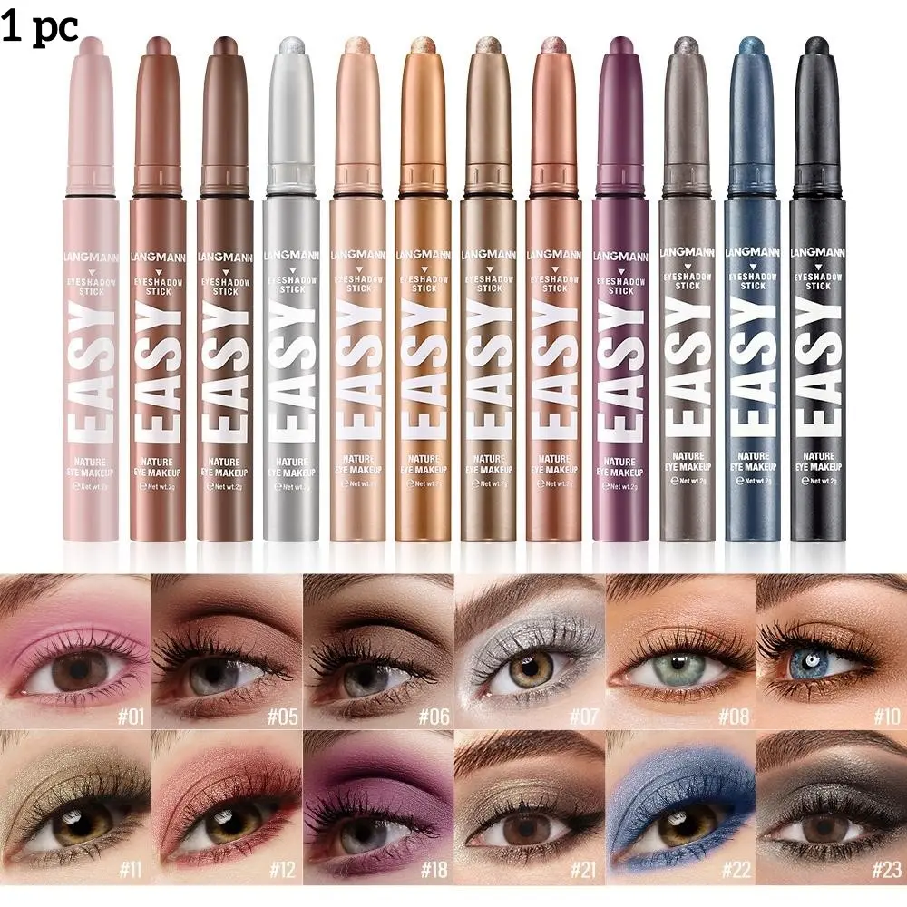 Eyeshadow Stick Pearlescent Matte Multi-color Anti-smudge Eyeshadow Pen Eyeshadow Shimmer Glitter Eyeshadow Stick Eyeshadow Makeup