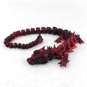 Articulating Rose Dragon - 3d printed - Multicolor!