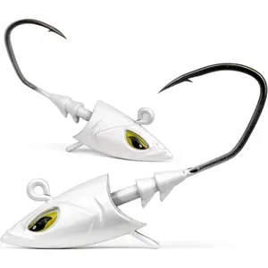 Saltwater Jig Head, Fish Eye Swimbait Jighead for Fishing Inshore/Offshore 1/2 3/4 1 1.5oz with 7/0 Hooks for Redfish, Stripper, Seabass etc.