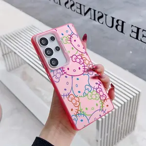 Cute Colored Hellos Kittys Design Phone Case, Compatible with Samsung Galaxy Models, Durable & Stylish Protective Accessory