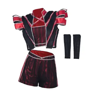 Six the Musical Anne of Cleaves Cosplay Costume Red Dress Sexy crop Top shorts Musical Broadway Stage Performance Outfit Clothing Casual Womenswear