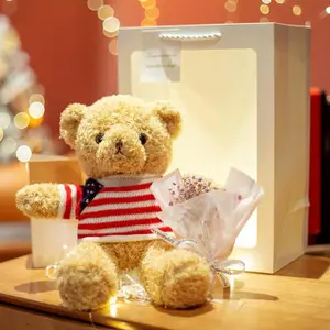 Teddy bear clear gift bag for valentines day