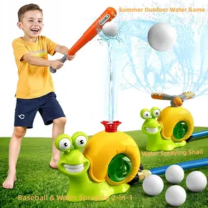 Baseball & Water Spraying 2-In-1 Toy for Kids, Outdoor Play Toys, Attaches to Garden Hose, Splash Fun for 3-12 Year Olds, Tee Ball Baseballs
