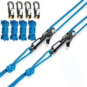 Rope Tightening Tool & Tensioner: Retractable Rope with Alloy Buckle for Outdoor Enthusiasts - Perfect for Camping Tent Building, Tarp Tie Downs, Hammock I