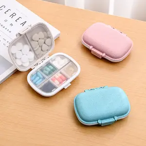 Portable 8-compartment Pill Box, 1 Count Pill Container with Removable Lid & Lock, Household Pill Organizer, Dustproof Medicine Organizer for Daily Medicine, Supplement, Vitamin, Fish Oils