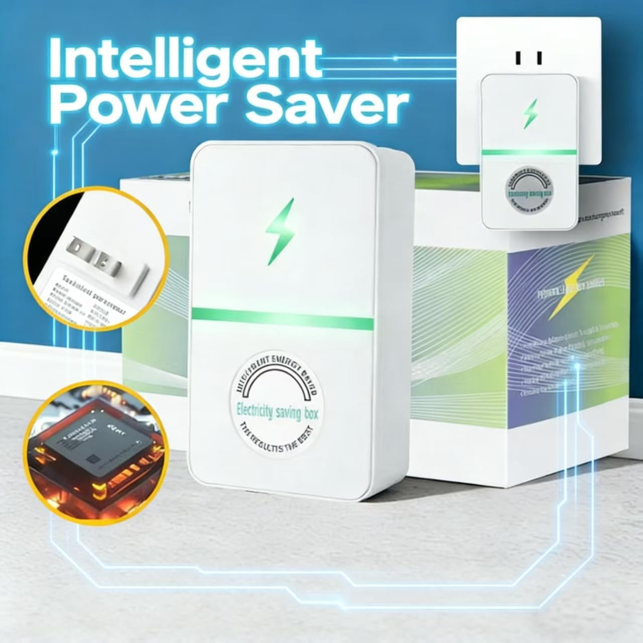 Intelligent Power Socket | Universal 90-250V Home & Office Outlet，power plug pro energy saver，Mother's Day, gifts