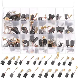 69Pcs Motor Carbon Brushes 23 Different Sizes Carbon Brush Motor Carbon Brushes for Replacement Repair Power Tool Part