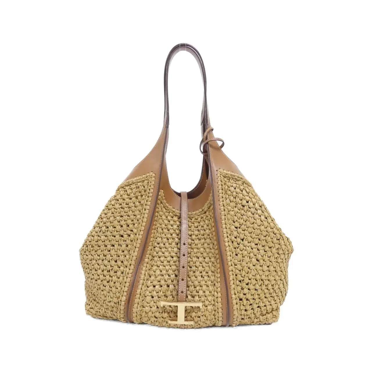 Pre-owned TOD'S Straw Tote Bags T TIMELESS Raffia Leather Tote Bag