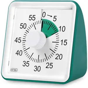 60-Minute Visual Timer, Classroom Timer, Countdown Timer for  and Adults, Time Management Tool for Teaching (Dark Green & Dark Green)