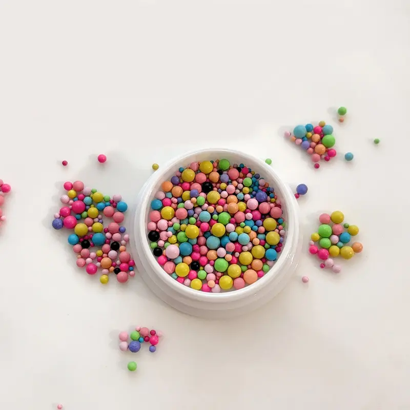Dopamine Colorful 3D Steel Ball Nail Art Decoration – Macaron Candy Shades | Mixed Sizes Nail Charms Kit | Trendy Nail Gem for DIY Manicure