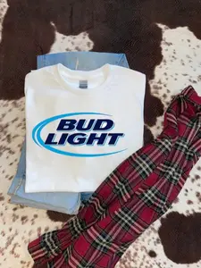 Bud light tshirt, Unisex Cotton Men's And Women's Clothing, Full Color, Full Size, For Men, For Women, Gifts For Men Gifts For Women. A Great Gift For This Christmas Season