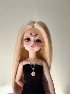 -Handcrafted Poseable Collectible Doll – angel painting face