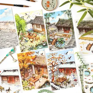 3-Pattern 3D Landscape Transparent PET Material Graffiti Stickers - Suitable for Cellphone, Luggage, Phone Cases, Laptops, Helmets, Skateboards, Waterproof Decoration, DIY Creative Stickers
