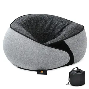 Memory Foam Neck Pillow | Travel Neck Pillow，Ergonomic U-Shaped Travel Pillow with Neck Support, Breathable & Washable Cover, Includes Storage Bag–Ideal for Office, Car, Plane, Bus, Grey