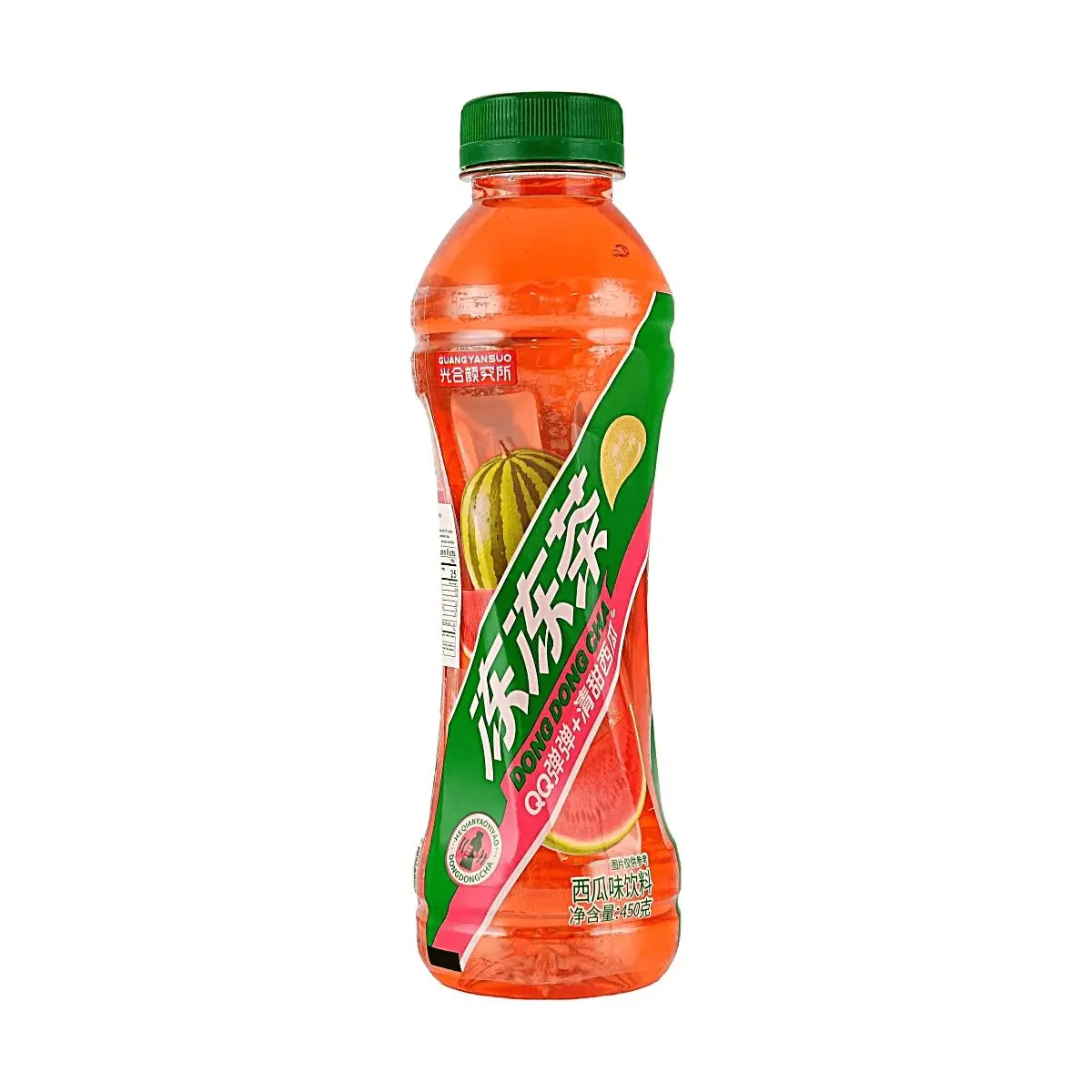 GHYJS Watermelon Jelly Drink 450g - QQ Boba Tea Style, Refreshing Fruit Jelly Beverage
