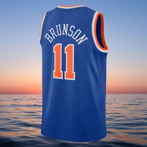 Men's Classic-Design Sleeveless stitched Basketball Jerseys Blue shirt