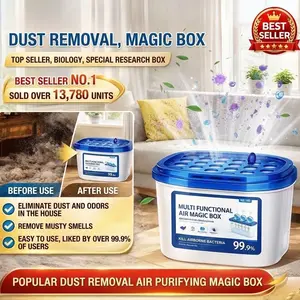 Air purification products, dust removers, and deodorizers help eliminate odors, purify air, inhibit bacteria, and include a moisture-proof box.