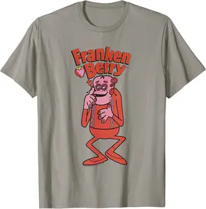 Franken Berry Vintage Strawberry Cereal Monster Mascot Logo T-Shirt - Alexanderdu Shop 78B0CCWPBV35