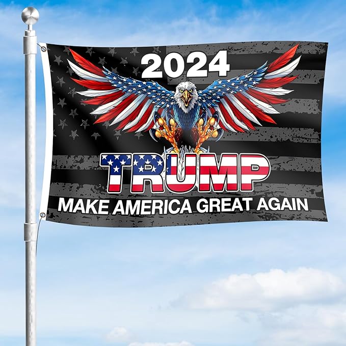 Trump 2024 Flag - 3x5 FT Donald Trump Vance 2024 Flag Banner Garden Yard Sign Lawn Outdoor Decoration Flag