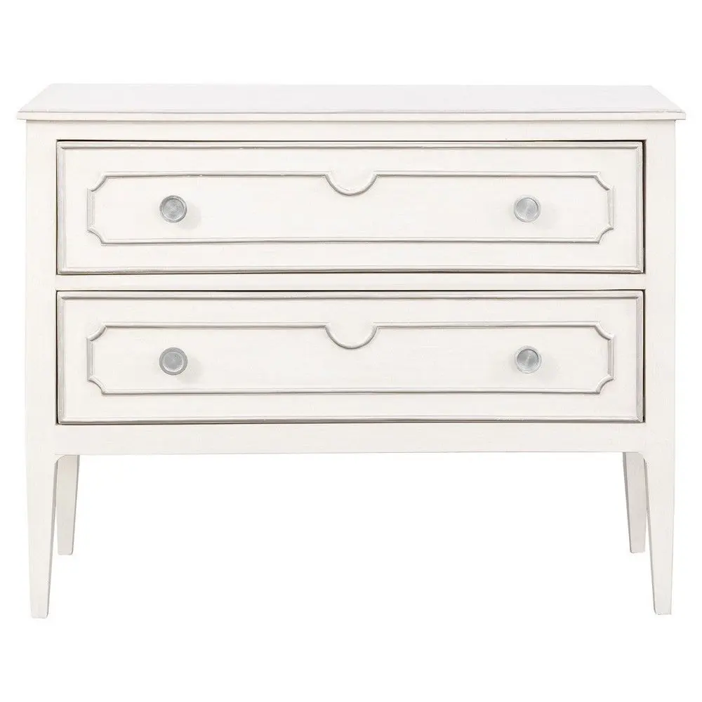 Camille Chest - Linen - Walnut Solids