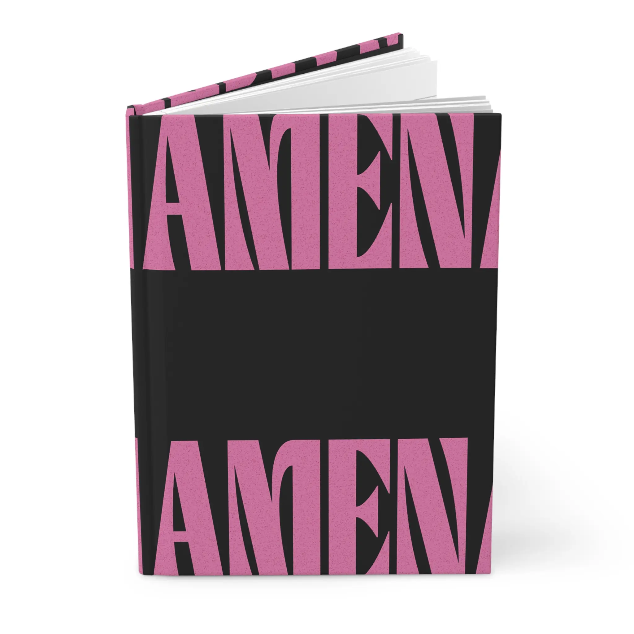 Hardcover Journal Matte - AMEN Christian Notebook for Bible Study and Prayer | Minimalist Design, 120 Lined Pages, 6x9 Size, Christian Gift