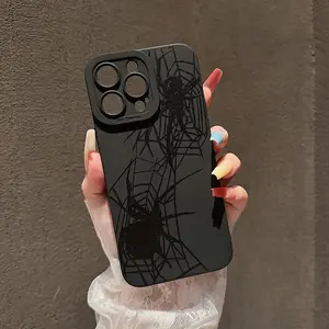 Spider Web Pattern Phone Case, 1 Count Full Body Shockproof Phone Protective Cover, Phone Accessories Compatible with iPhone 11 12 13 14 15 Pro Max