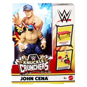 John Cena (Blue Hat & Red Table) - WWE Knuckle Crunchers 10 Mattel WWE Toy Wrestling Action Figure