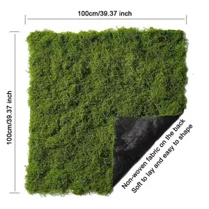 Fake Moss for Crafts 39.37"x39.37" High Density Faux Moss Indoor Artificial Moss for Planters DIY Table Centerpieces Fairy Garden Wedding 100x100cm