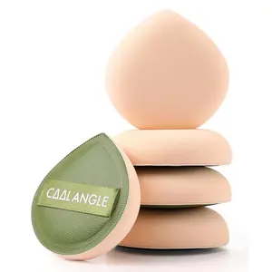 5Pcs Makeup Sponge For Foundation Concealer And Powder, Latex Free Blender Sponge For Natural And Easy Makeup Soft Long-lasting And Beginner-friendly, Green, Medium A10: 2Medium Green+2Xlarge Yellow