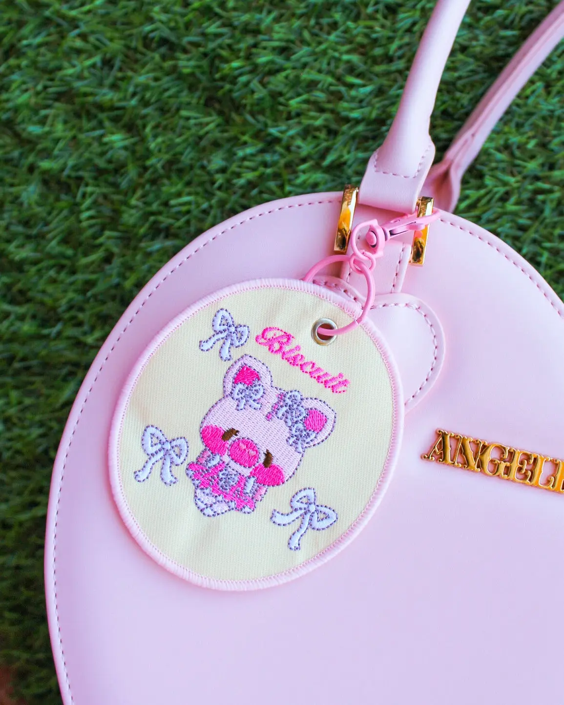 Kawaii Embroidered Bag Charm, 3.5 Inch Fabric Ballerina Dancer Pendant, Cute Backpack Accessory for Women's Everyday Carry, Accessories For Women, Bags For Everyday, 3.5 Inches, Anime Fans, Ballet Lovers, Keychain