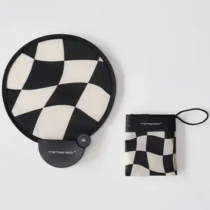 Portable Handheld Folding Fan with Storage Pouch - Foldable Pocket Fan - Compact Manual Cooling Fan Suitable for Summer, Travel, Beach & Parties - Lightweight Fan for Hot Weather, Outdoor Events & -the- Use