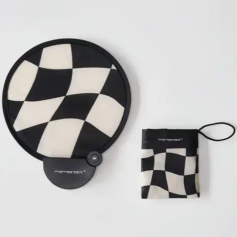Portable Handheld Folding Fan with Storage Pouch - - Foldable Pocket Fan - Mini Personal Fan - Compact Manual Cooling Fan Suitable for Summer, Travel, Beach & Parties - Lightweight Fan for Hot Weather, Outdoor Events & -the- Use